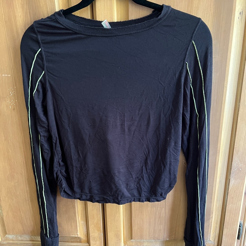 Free People Movement Basic Layering Top - Black -… - image 1